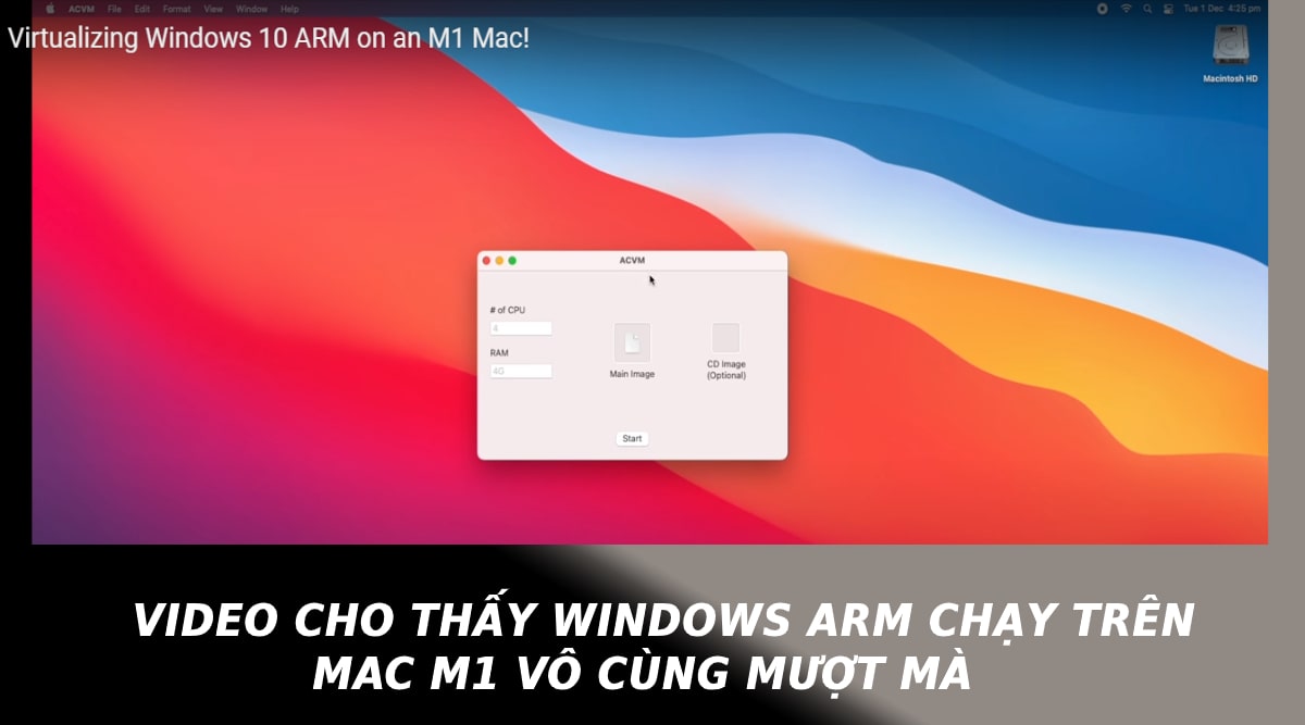 Video cho thấy Windows ARM chạy trên Mac M1 vô cùng mượt mà