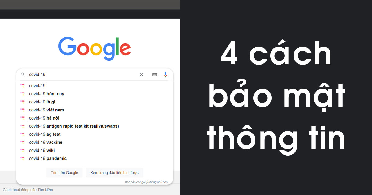 4 cách để bảo mật thông tin tìm kiếm của bạn ở chế độ riêng tư