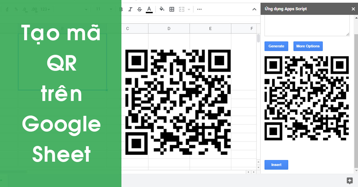 2 cách tạo mã QR trên Google Trang tính vô cùng đơn giản