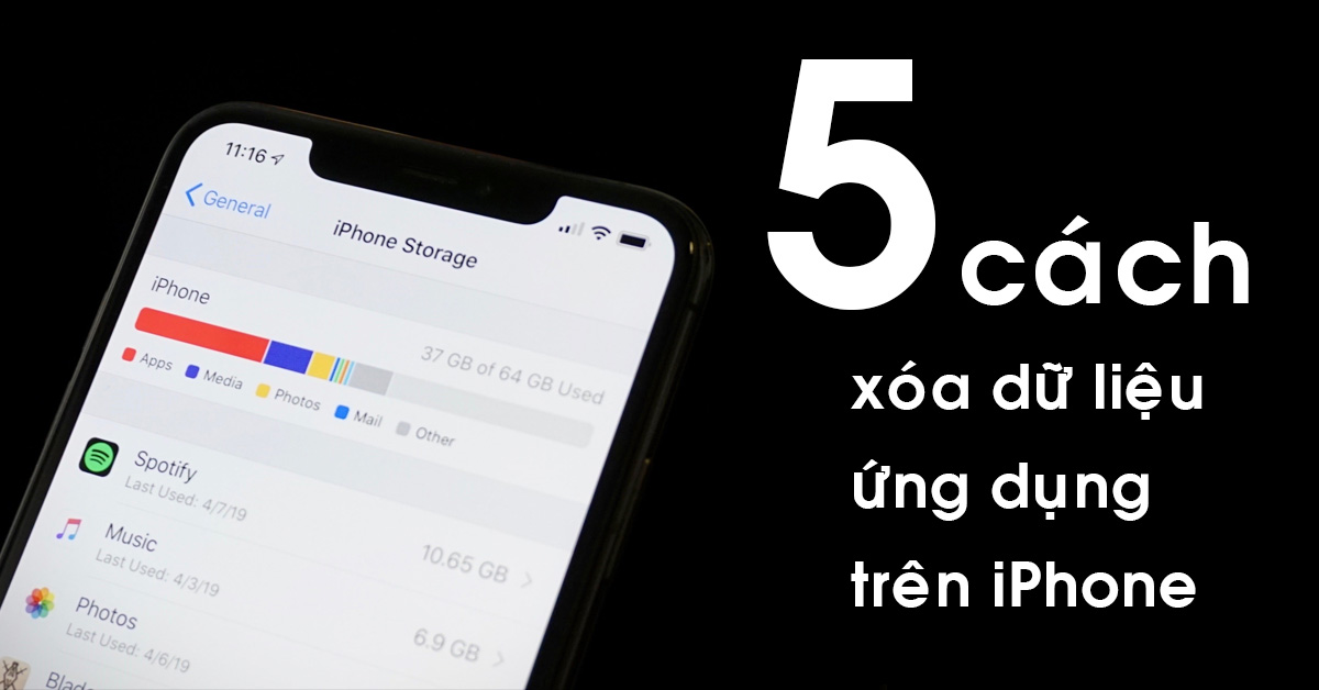 5 cách xóa dữ liệu ứng dụng trên iPhone hiệu quả, thành công 100%