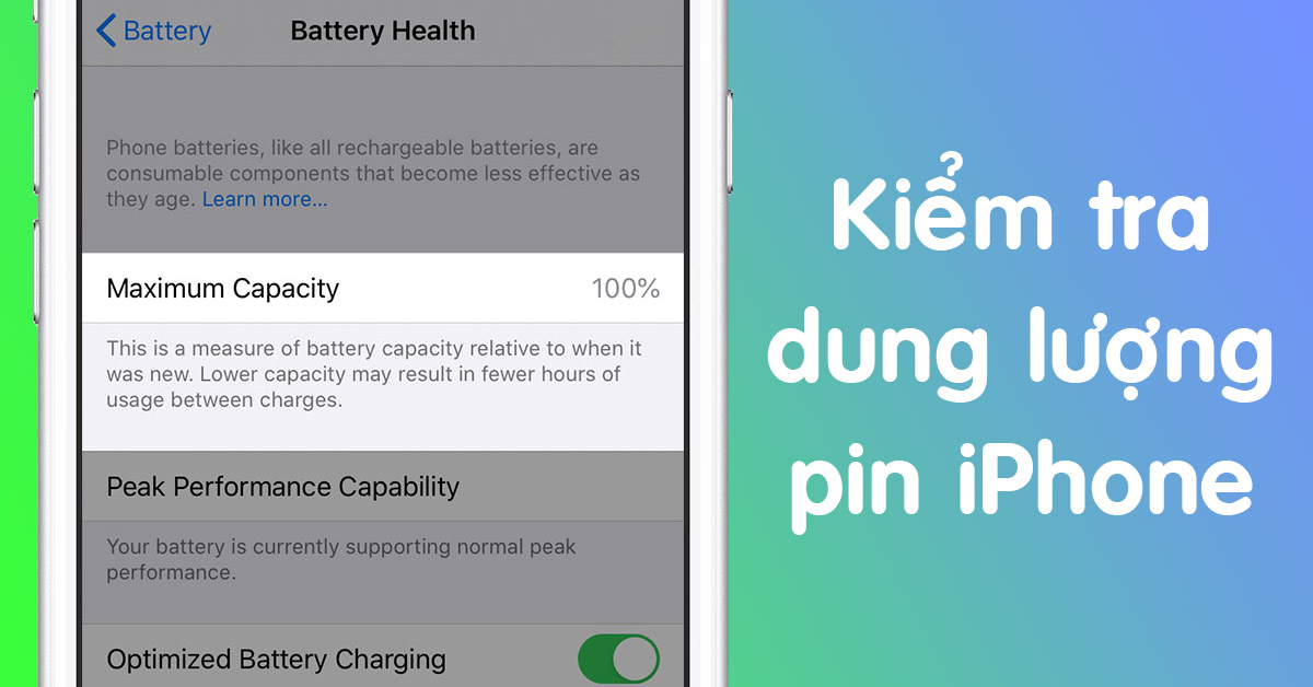 TOP 3 cách kiểm tra dung lượng pin iPhone chính xác